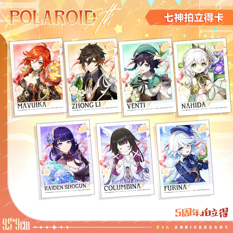 Genshin Impact 5th Anniversary Series Imitation Peel-off Polaroid Paper Collectible
