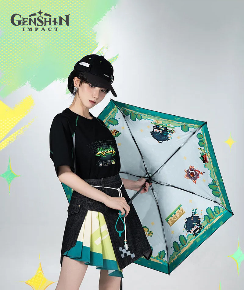 Genshin Impact Flames and Foothills Series Kinich Impression Folding Sun Umbrella