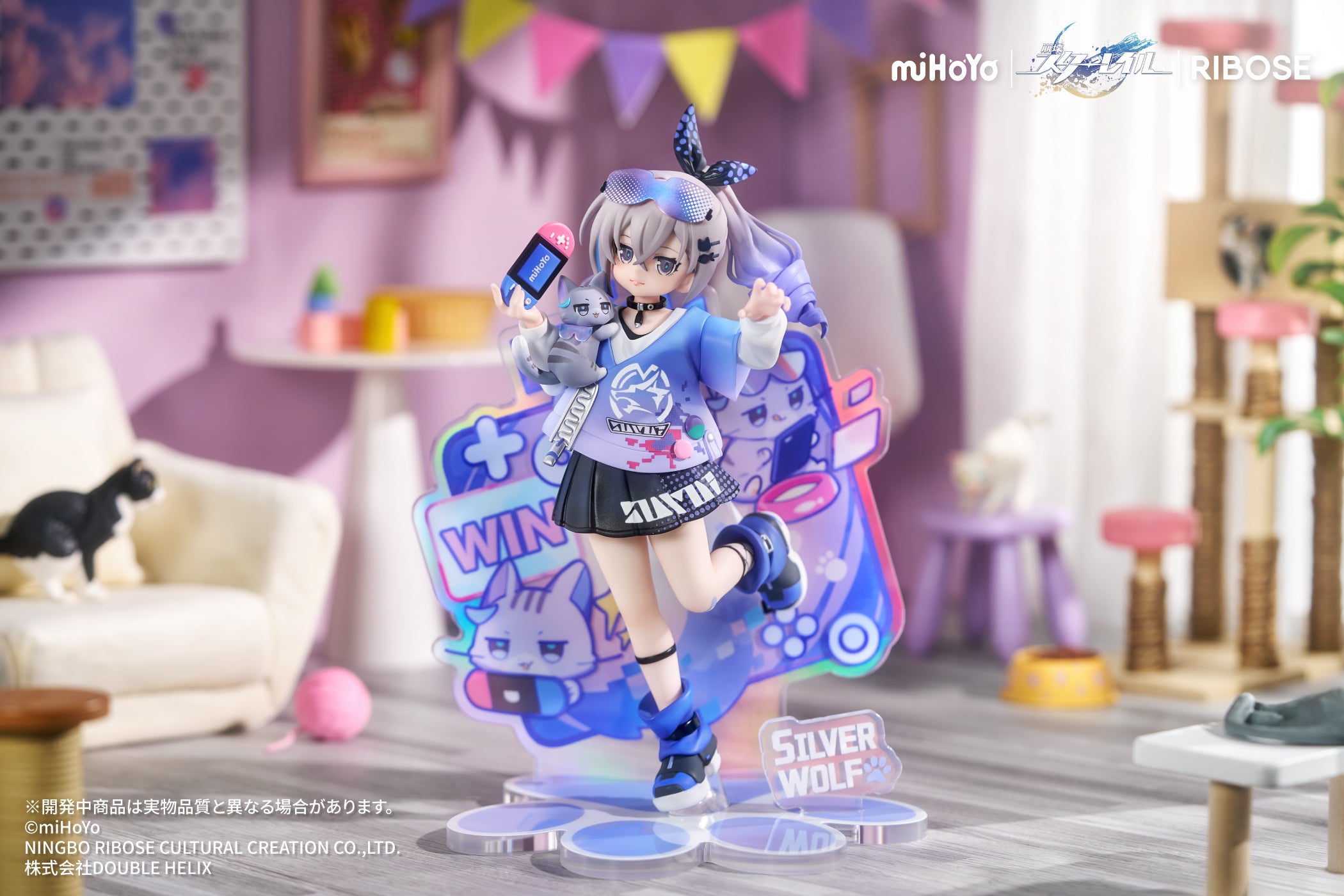 Honkai: Star Rail Little One and Cat Series Silver Wolf Figure