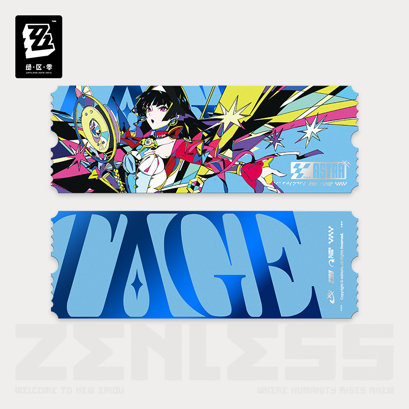 Zenless Zone Zero Stars of Lira Series Starlight Astra Yao Collection Ticket Stub Set