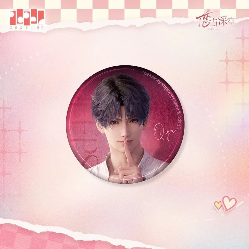 Love and Deepspace Whisper by the Heart Series Tin Badge