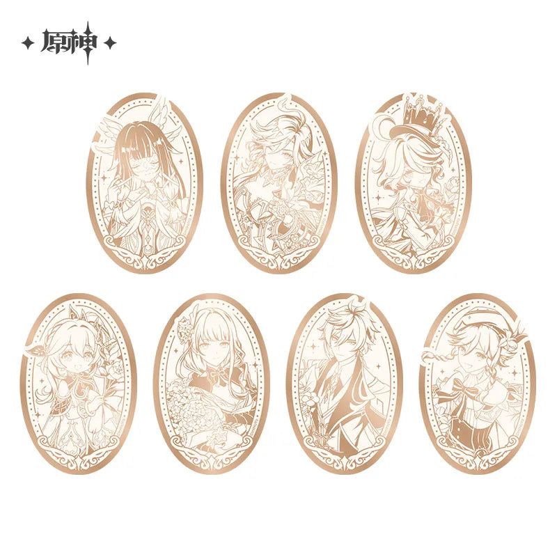 Genshin Impact Anniversary Celebration Series Mirror Surface Pin Button Badge