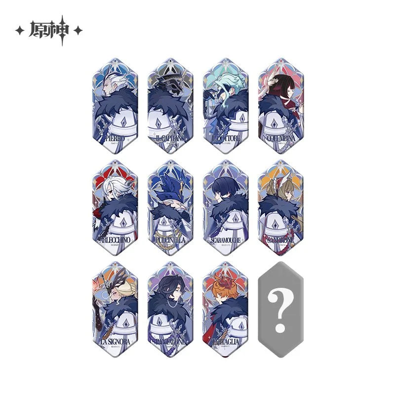 Genshin Impact Frost and Flame Series Refraction Tin Badge Blindbox
