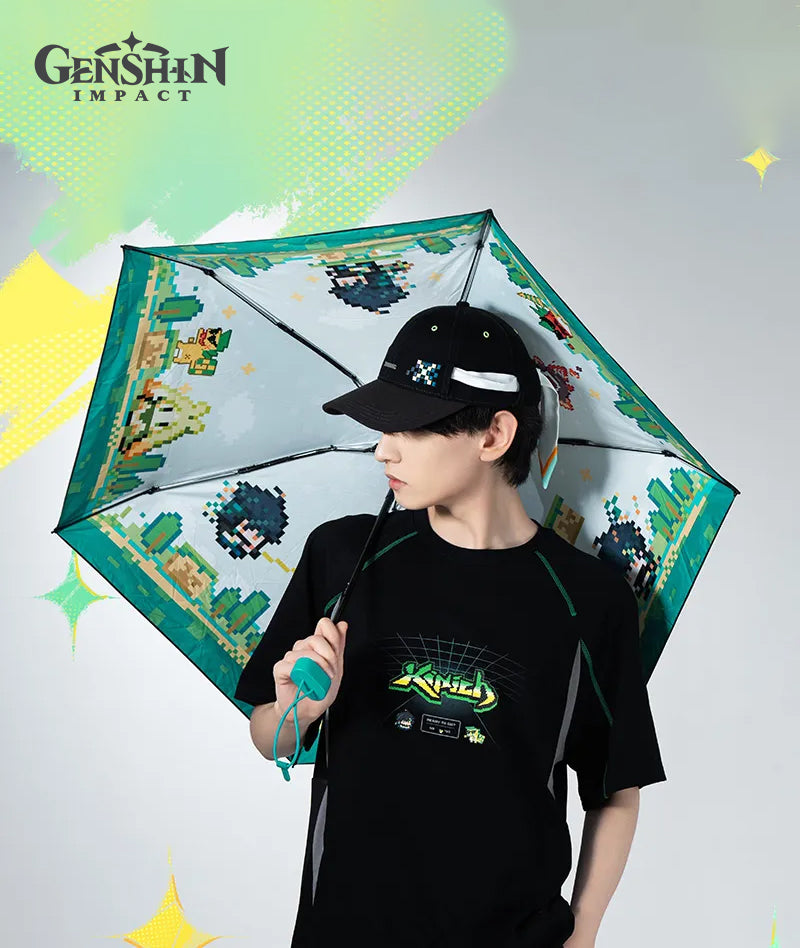 Genshin Impact Flames and Foothills Series Kinich Impression Folding Sun Umbrella