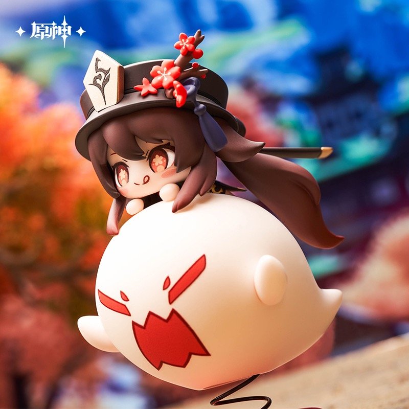 Genshin Impact Happy Shake Springy Swing Chibi Yurayura Stand HuTao Figur