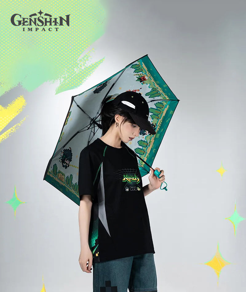 Genshin Impact Flames and Foothills Series Kinich Impression Folding Sun Umbrella
