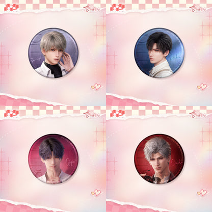 Love and Deepspace Whisper by the Heart Series Tin Badge
