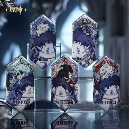 Genshin Impact Frost and Flame Series Refraction Tin Badge Blindbox