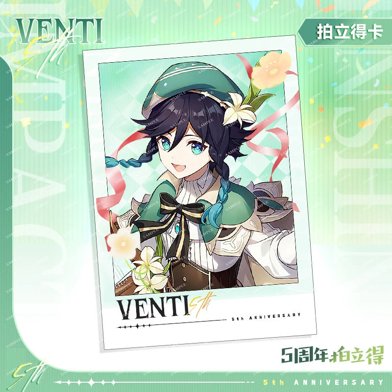 Genshin Impact 5th Anniversary Series Imitation Peel-off Polaroid Paper Collectible