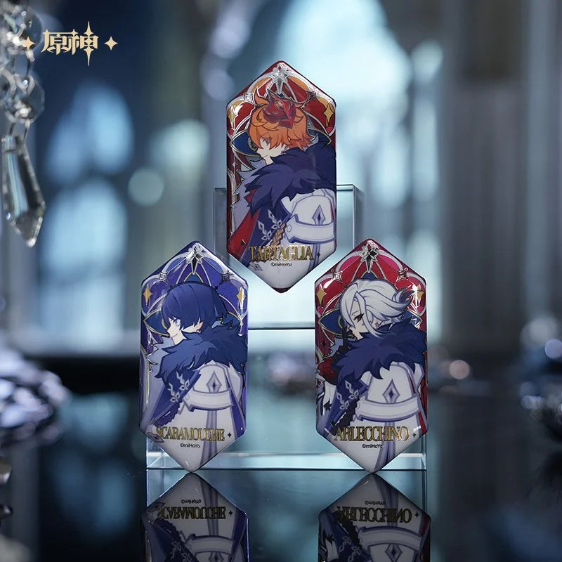Genshin Impact Frost and Flame Series Refraction Tin Badge Blindbox