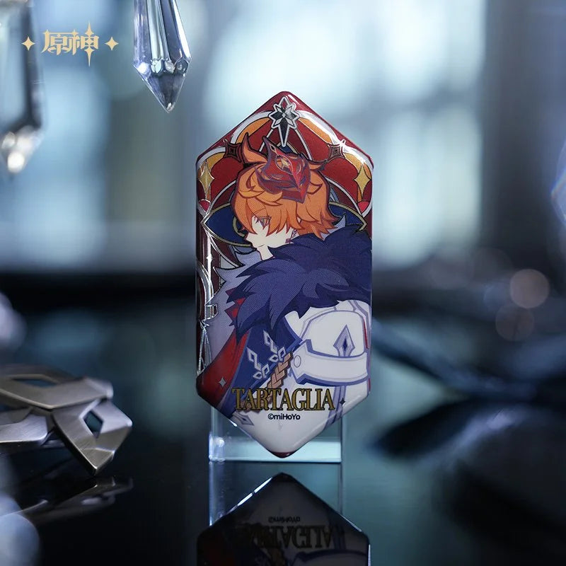 Genshin Impact Frost and Flame Series Refraction Tin Badge Blindbox