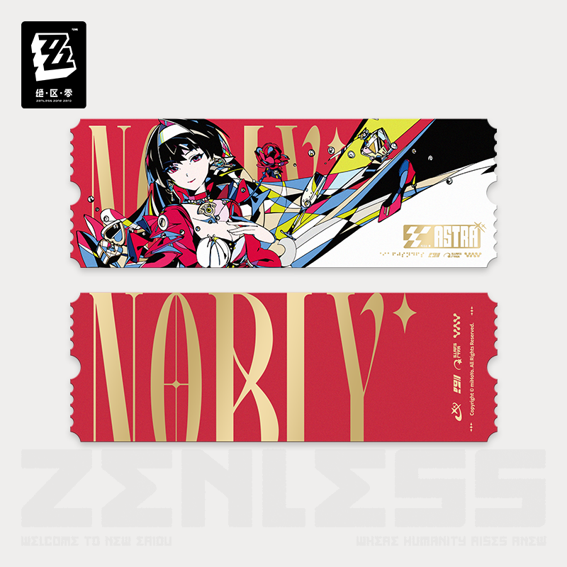 Zenless Zone Zero Stars of Lira Series Starlight Astra Yao Collection Ticket Stub Set