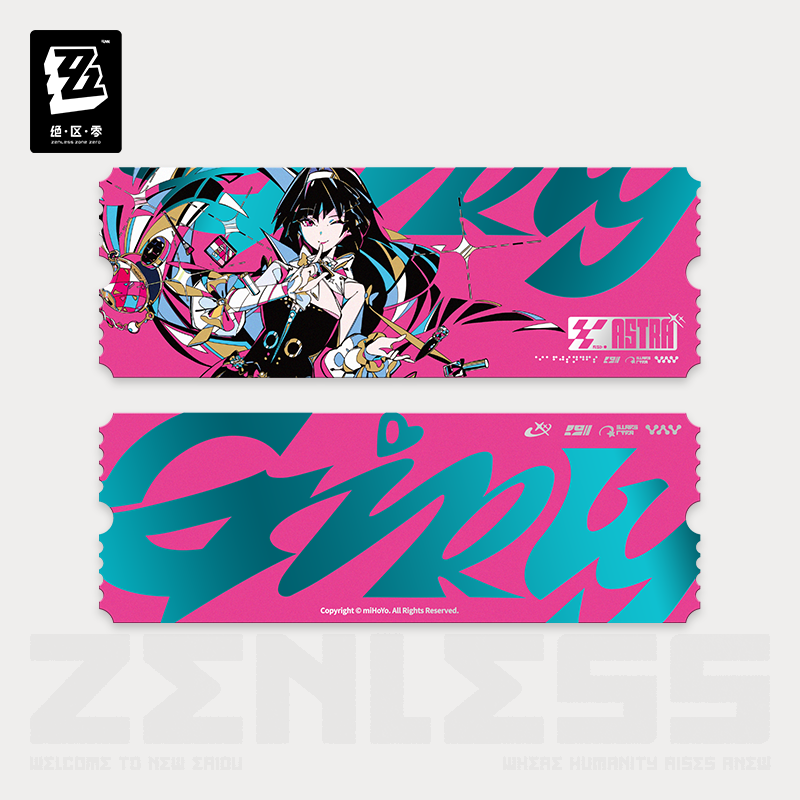 Zenless Zone Zero Stars of Lira Series Starlight Astra Yao Collection Ticket Stub Set