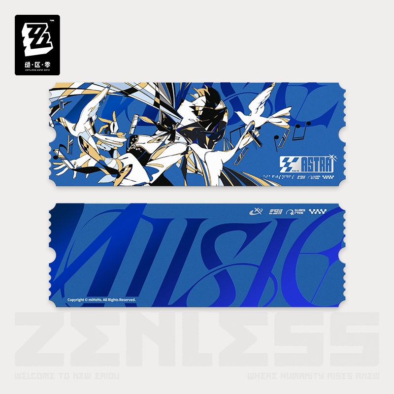 Zenless Zone Zero Stars of Lira Series Starlight Astra Yao Collection Ticket Stub Set