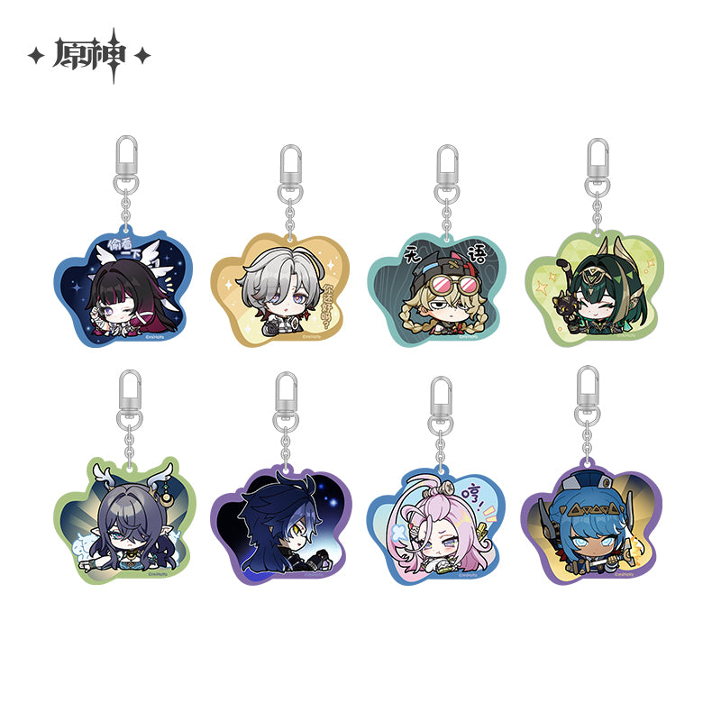 Genshin Impact Q-version Emoji Series Acrylic Keychains