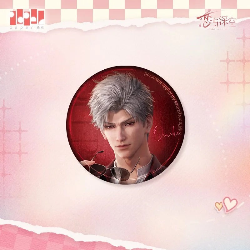Love and Deepspace Whisper by the Heart Series Tin Badge