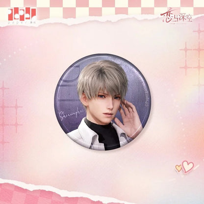 Love and Deepspace Whisper by the Heart Series Tin Badge