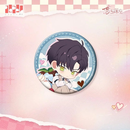 Love and Deepspace Whisper by the Heart Series Chibi Tin Badge