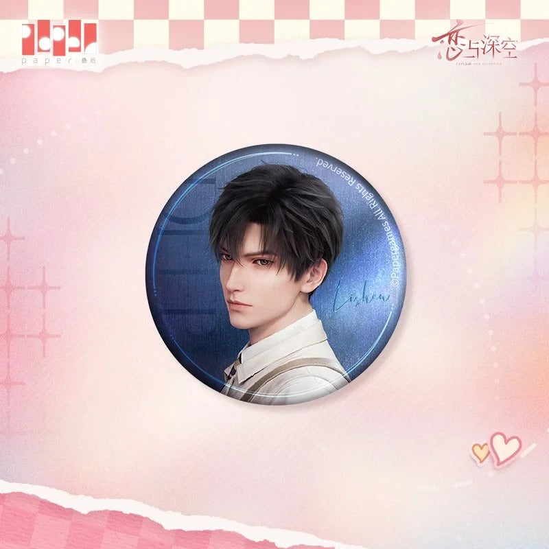 Love and Deepspace Whisper by the Heart Series Tin Badge