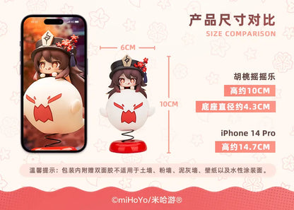Genshin Impact Happy Shake Springy Swing Chibi Yurayura Stand HuTao Figur